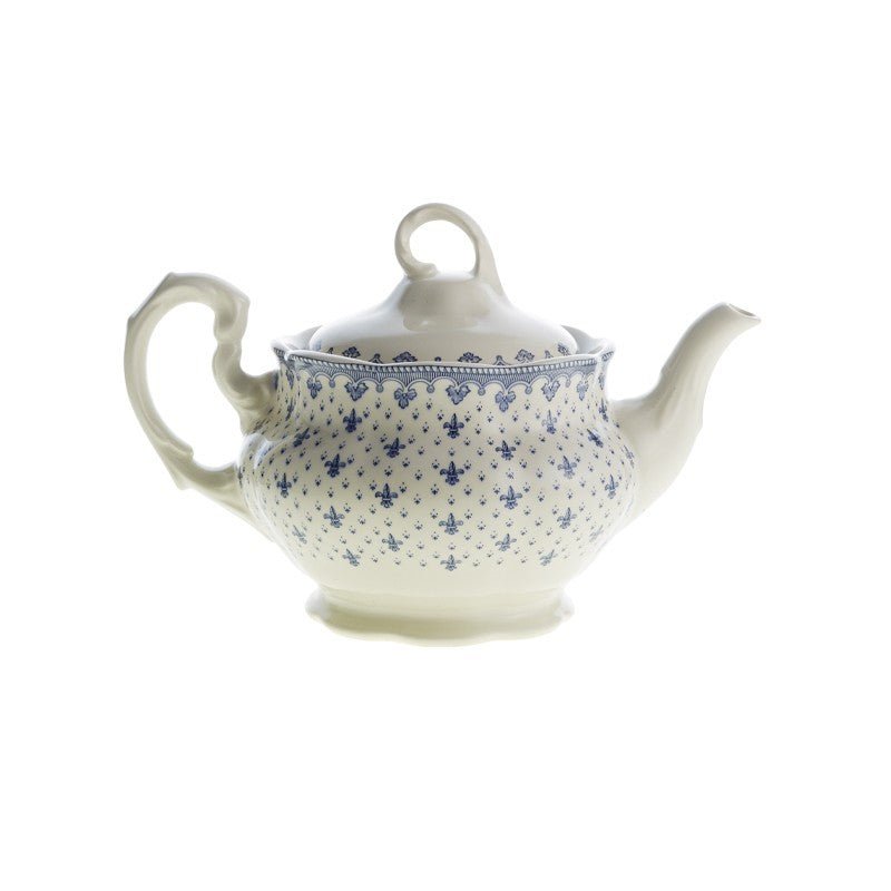 Juego de Té de 15 Piezas La Cartuja Colección Flor de Lis Azul - #pino_y_jacaranda#