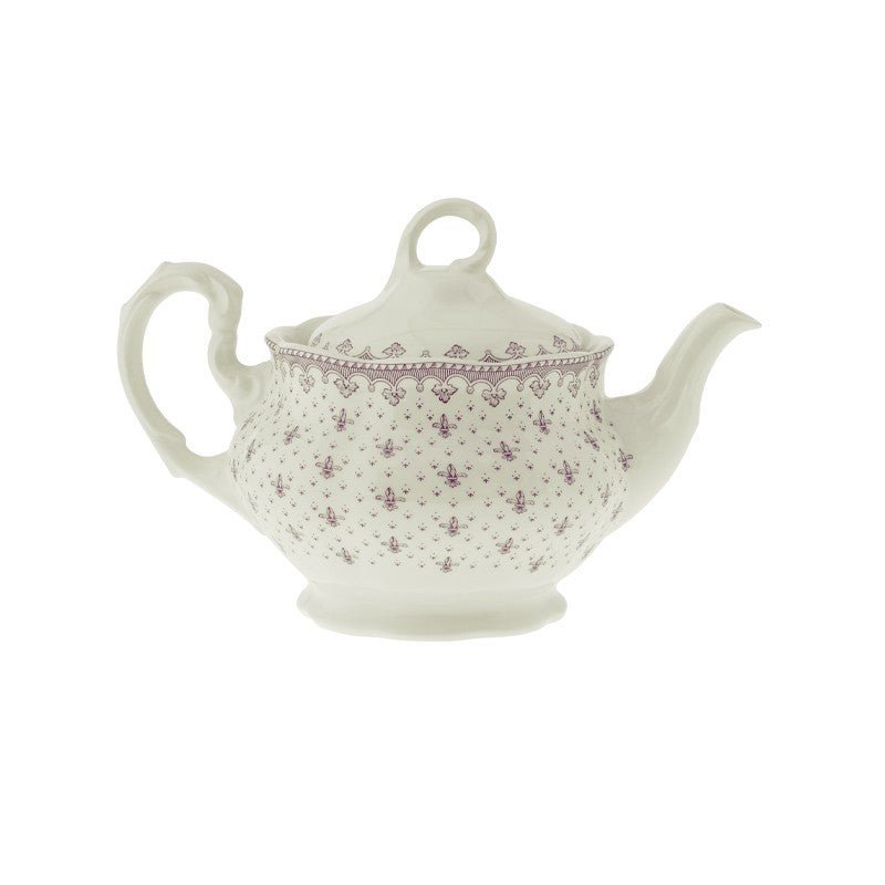Juego de Té de 15 Piezas La Cartuja Colección Flor de Lis Rosa - #pino_y_jacaranda#