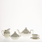 Juego de Té de 27 Piezas La Cartuja Colección Ochavada Blanca - #pino_y_jacaranda#