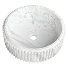 Lavabo redondo blanco de mármol Adularia