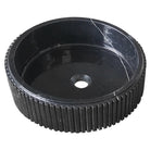 Lavabo redondo negro de mármol Espinela