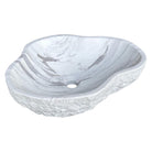 Lavabo irregular blanco de mármol Dolomita