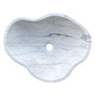 Lavabo irregular blanco de mármol Dolomita