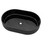 Lavabo ovalado negro de mármol Basalto