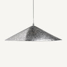 Lámpara colgante de acero plateado Escullos Ø120 cm