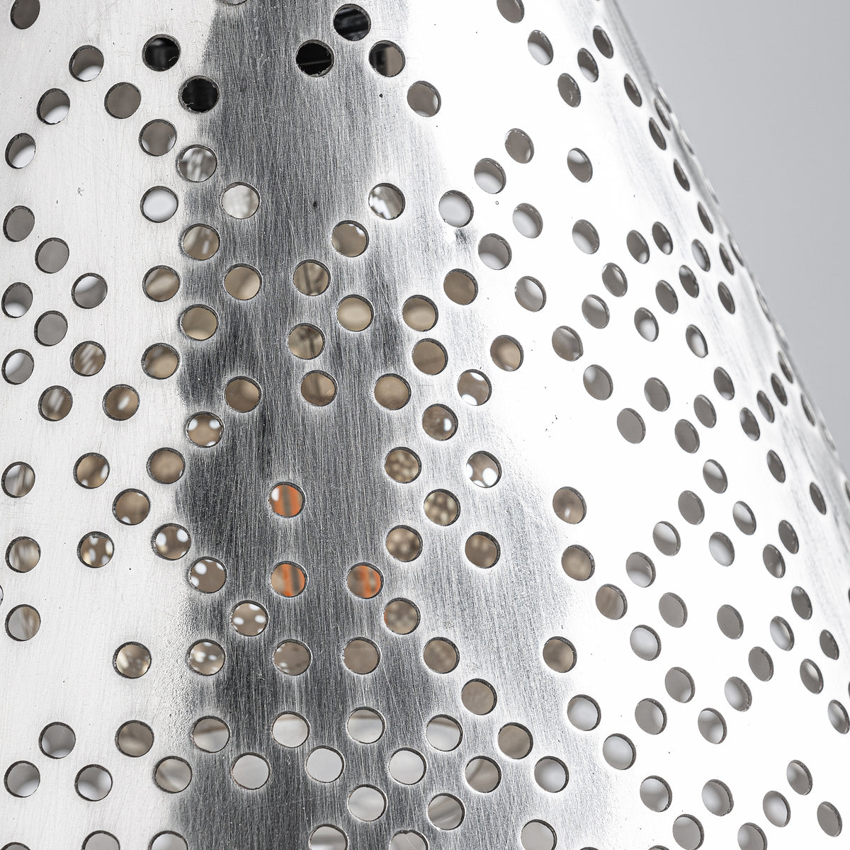 Lámpara colgante de acero plateado Escullos Ø120 cm