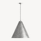 Lámpara colgante de acero plateado Escullos Ø60 cm