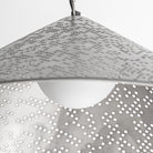 Lámpara colgante de acero plateado Escullos Ø90 cm