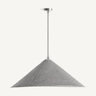 Lámpara colgante de acero plateado Escullos Ø90 cm