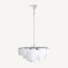 Lámpara colgante de cristal blanco Cantallops