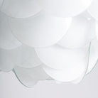 Lámpara colgante de cristal blanco Cantallops