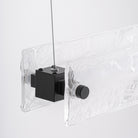 Lámpara colgante de cristal y acero Riells