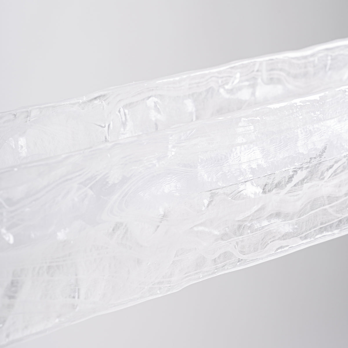 Lámpara colgante de cristal y acero Riells