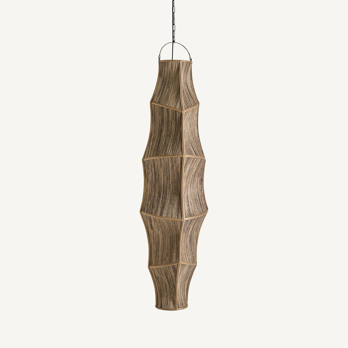 Lámpara colgante de fibra natural Genoveses beige pequeña