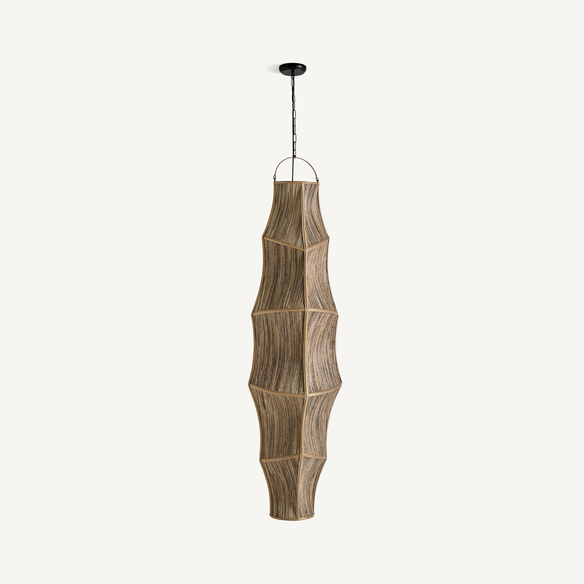 Lámpara colgante de fibra natural Genoveses beige pequeña