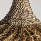 Lámpara colgante de fibra natural y hierro Palau-sator
