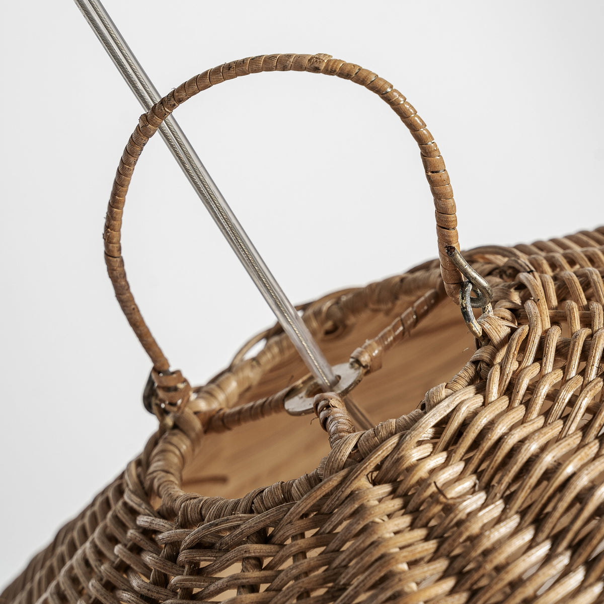 Lámpara colgante de ratán Cabanes Ø80 cm
