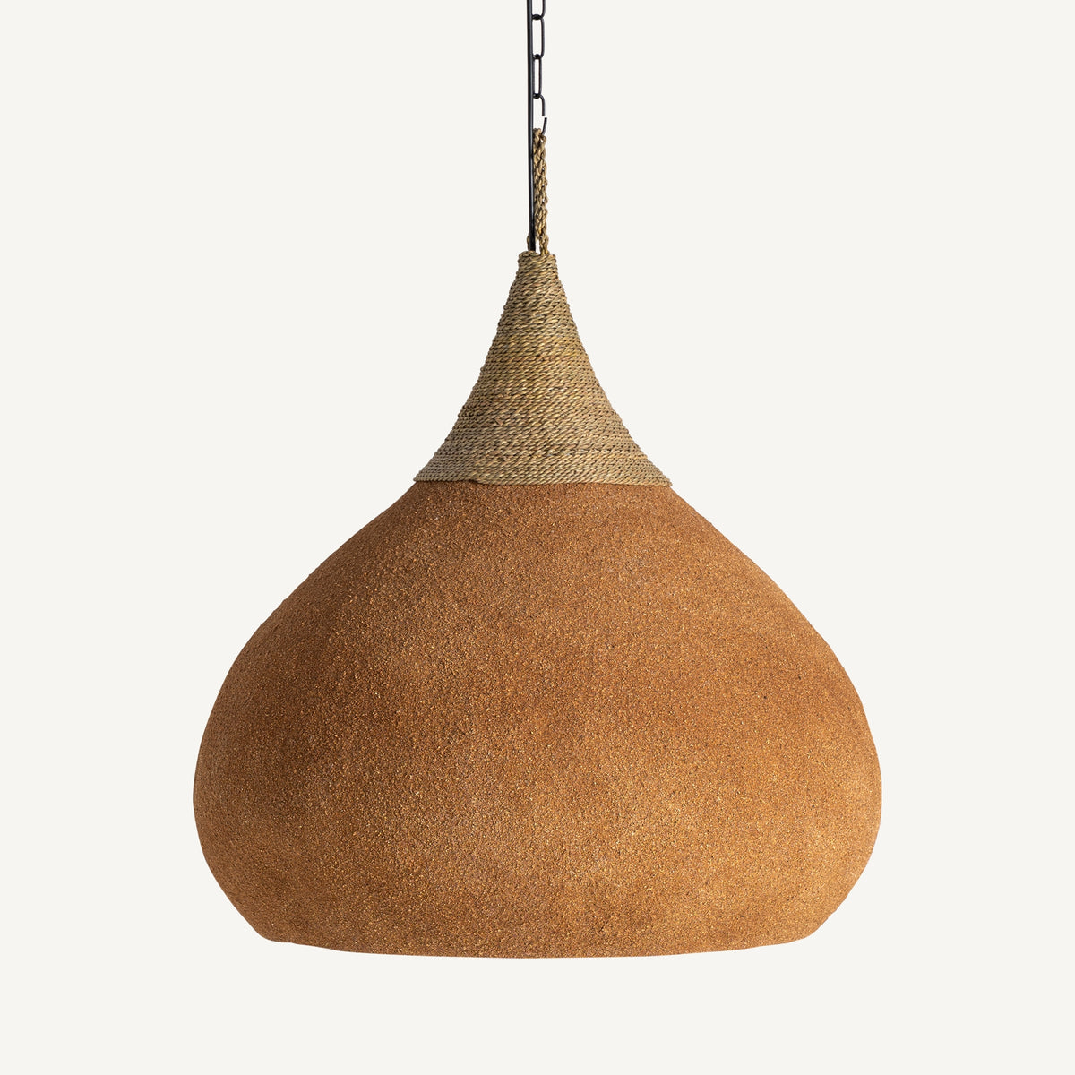 Lámpara colgante de resina terracota Fitor