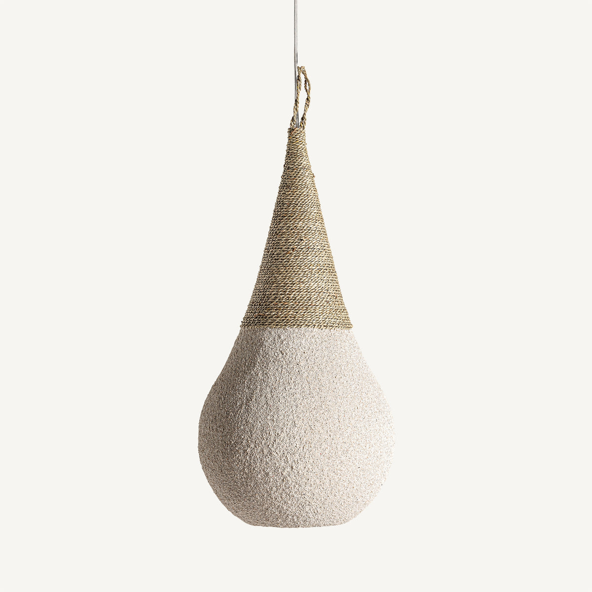 Lámpara colgante de resina y yute Esclanyà Ø44 cm