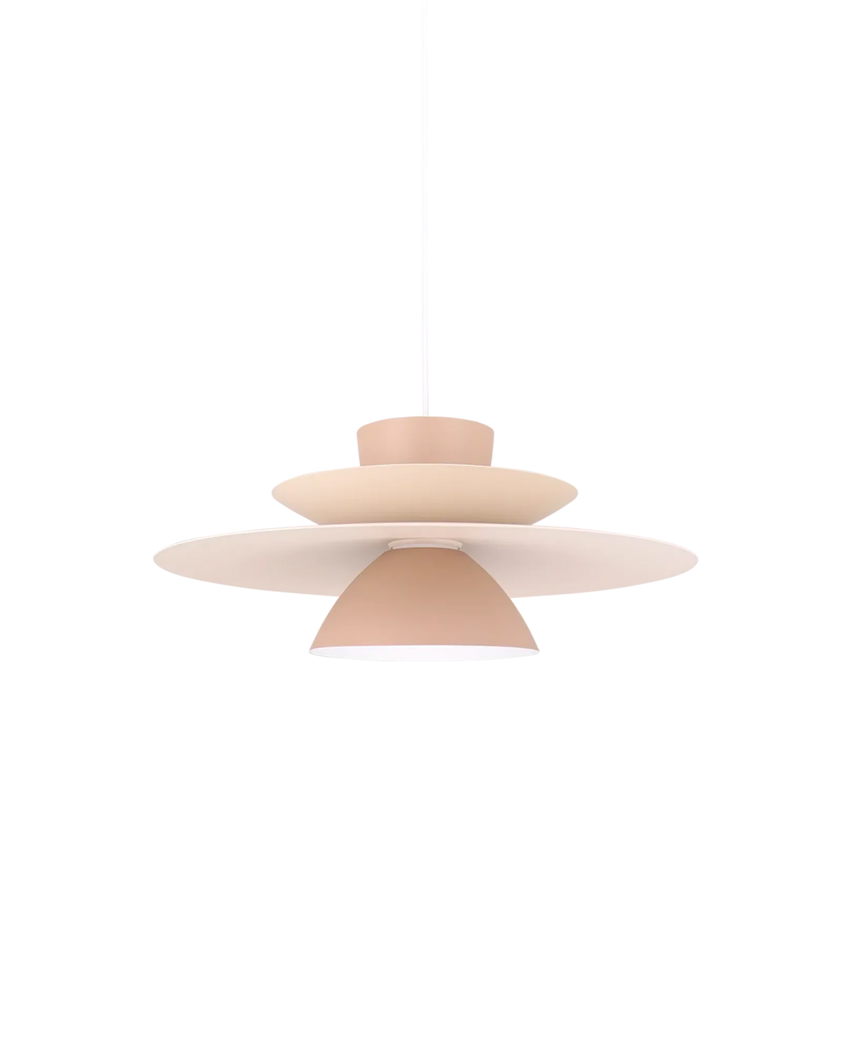 Lámpara Colgante Nexo Rosa Claro y Beige