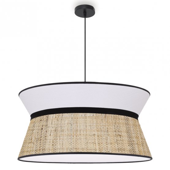 Lámpara Colgante Ø60 cm Beige y Blanco - #pino_y_jacaranda#