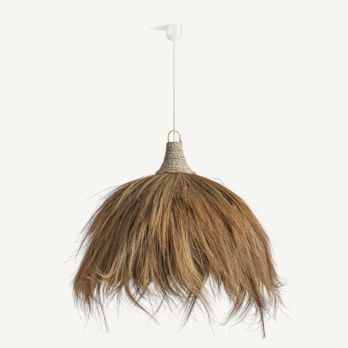 Lámpara colgante plegable de fibra natural Bisbal