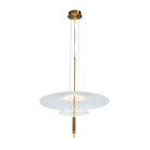 Lámpara de techo LED de acrílico y dorado Morella