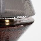 Lámpara de pie de cristal y hierro dorado Hornos