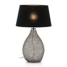 Lámpara de sobremesa de cristal y metal Capri