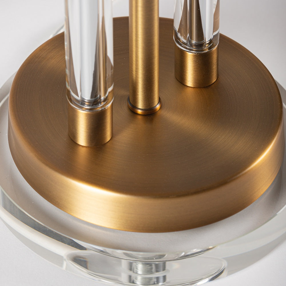 Lámpara de sobremesa de cristal y metal Pietrasanta