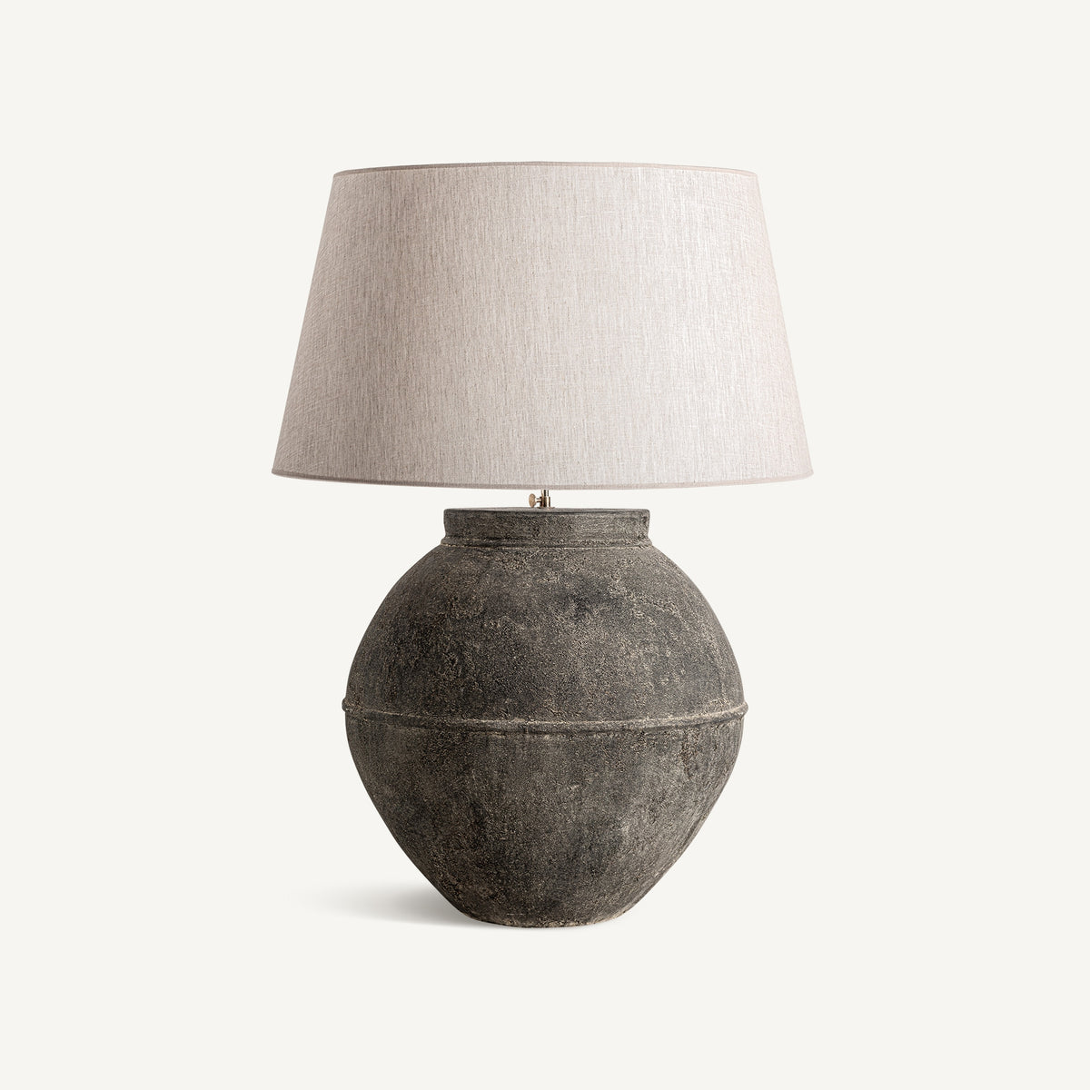 Lámpara de sobremesa de terracota negra Gorgonia