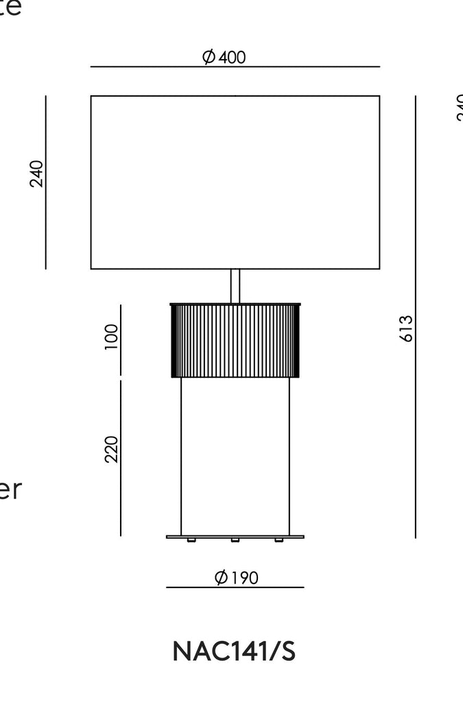 Lámpara de Sobremesa Rock Pequeña - #pino_y_jacaranda#