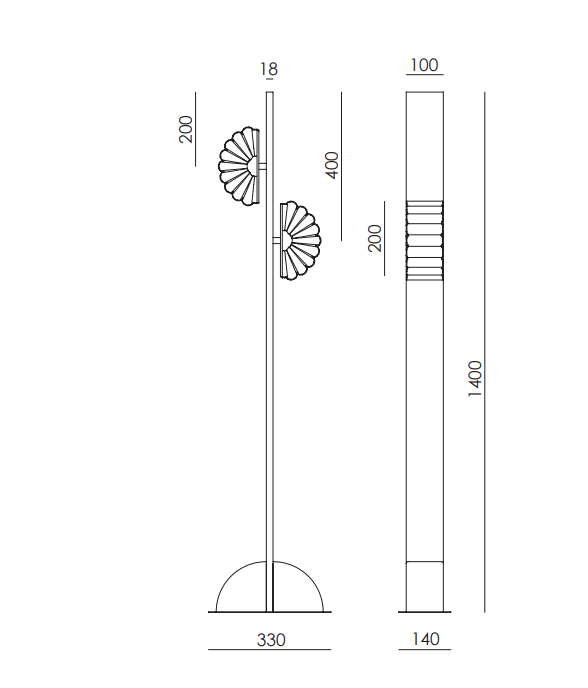 Lámpara de Suelo Gina - P1334