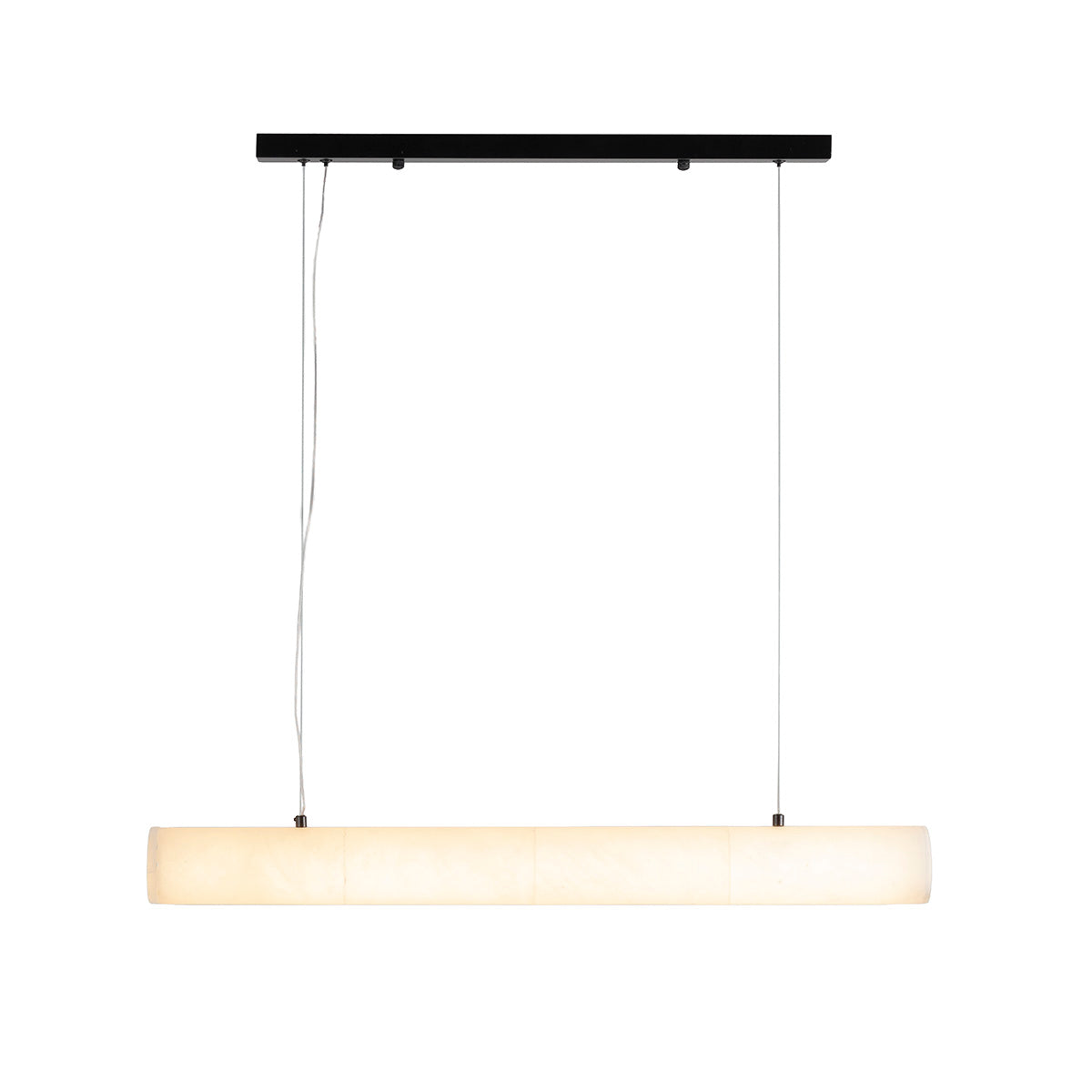 Lámpara de techo de alabastro y metal Carbonia