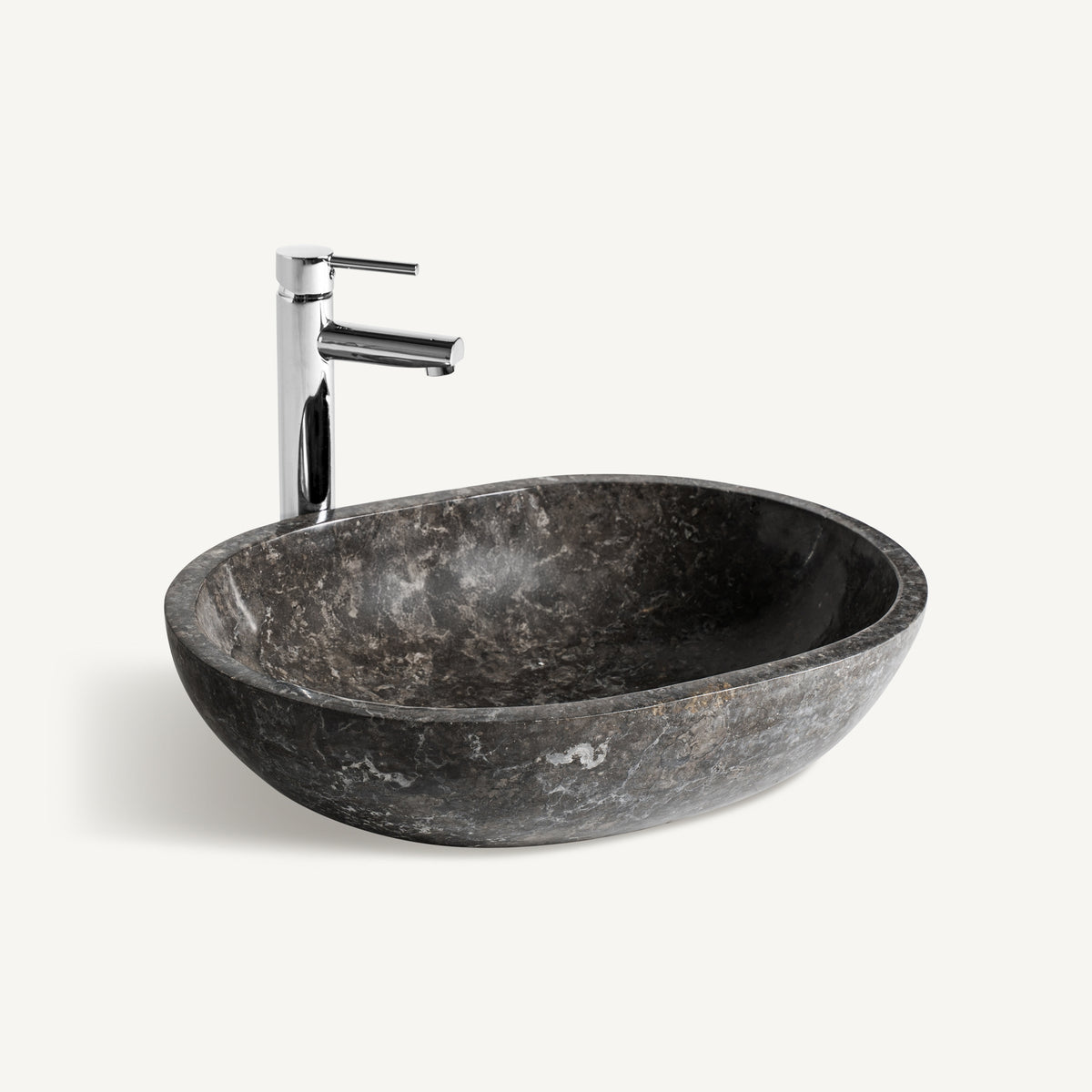 Lavabo de mármol gris Oceánide
