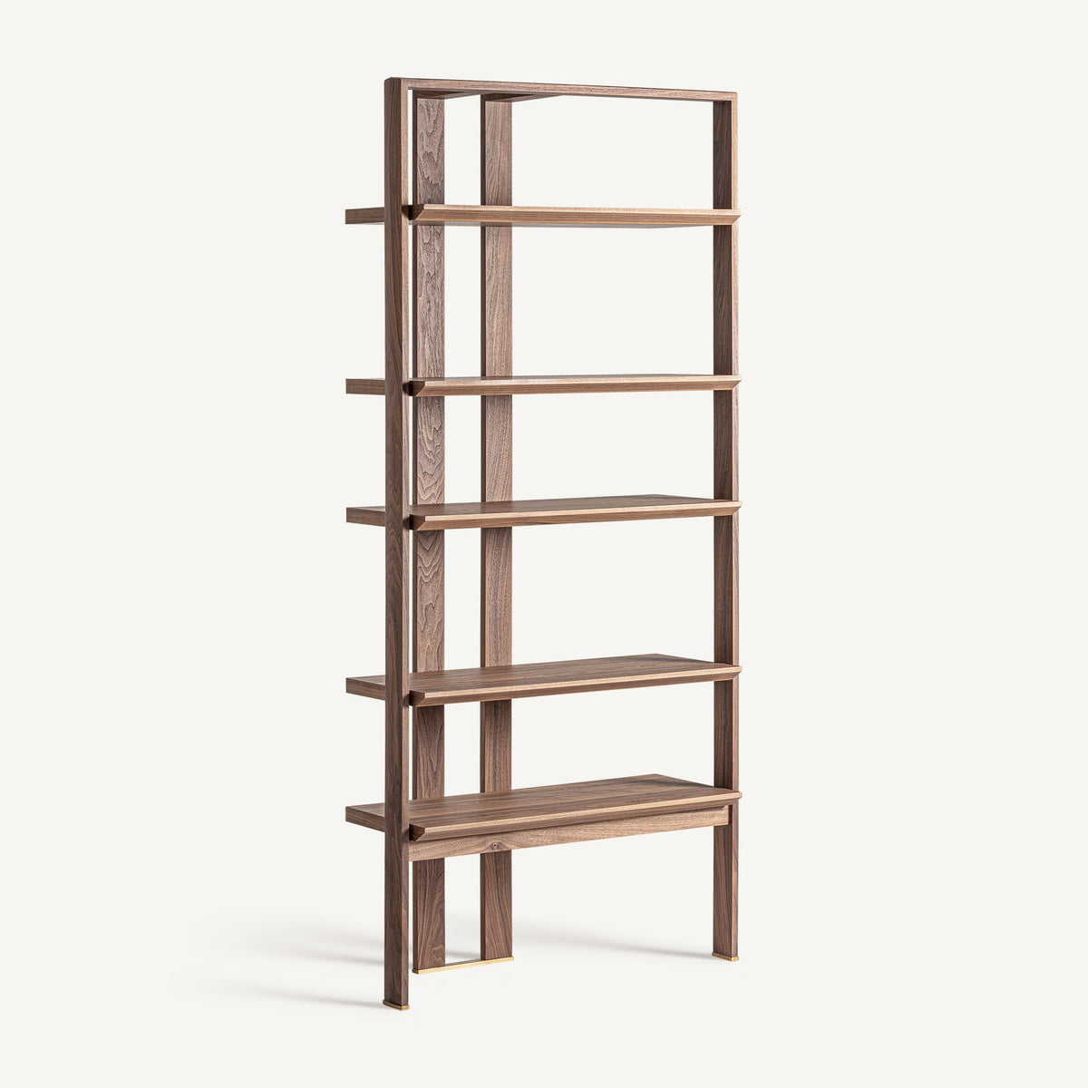 Librería de madera de olmo y nogal Gaviota