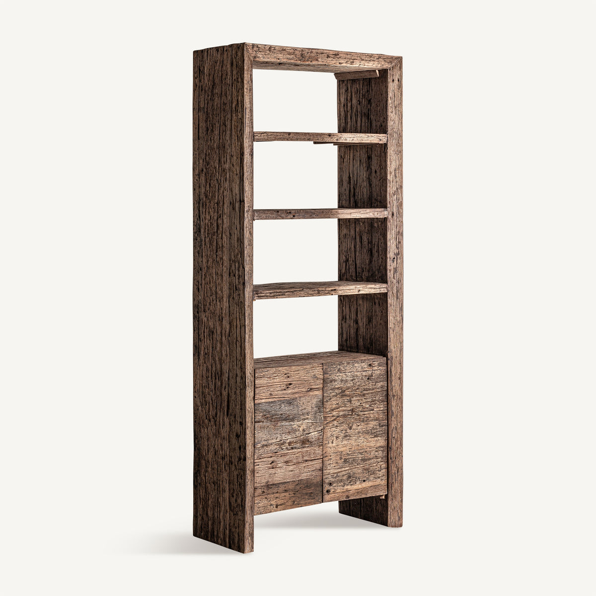 Librería de madera recuperada Bajío