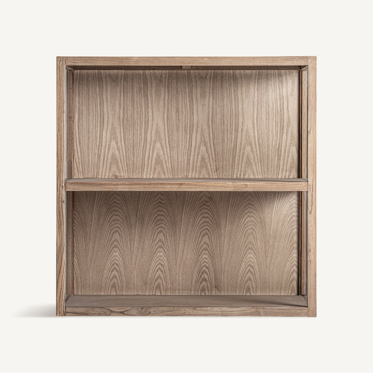 Librería modular de pino reciclado y cristal Madrépora