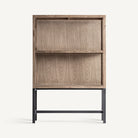 Librería modular de pino reciclado y cristal Madrépora