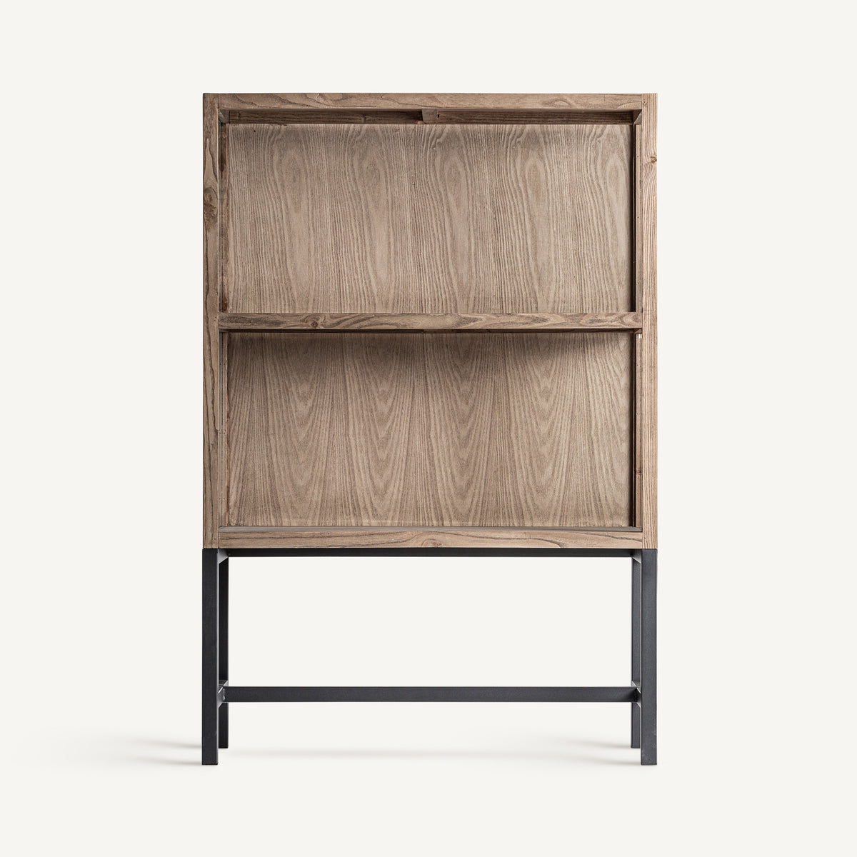 Librería modular de pino reciclado y cristal Madrépora