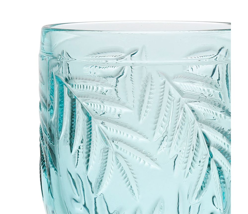 LIQUIDACIÓN - Set 5 Copas Hoja de Palma Turquesa - pino_y_jacaranda