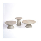 Mesa de centro redonda de porcelánico y aluminio 75 Zumaia
