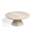 Mesa de centro redonda de porcelánico y aluminio 90 Mundaka