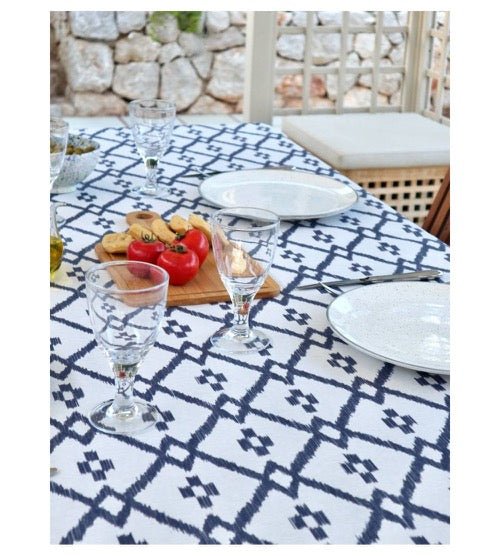 Mantel Antimanchas de Resina Llengua Azul Oscuro - #pino_y_jacaranda#