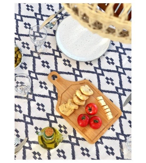 Mantel Antimanchas de Resina Llengua Azul Oscuro - #pino_y_jacaranda#