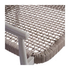 Sillón de comedor de exterior de aluminio y cuerda trenzada Hondarribia