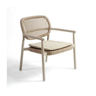 Sillón de comedor de exterior de aluminio y cuerda trenzada Hondarribia