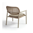 Sillón de comedor de exterior de aluminio y cuerda trenzada Hondarribia