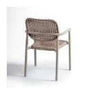 Silla de comedor de exterior de aluminio y cuerda trenzada Elantxobe