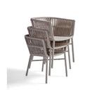 Sillón de comedor de exterior de aluminio y cuerda Santillana